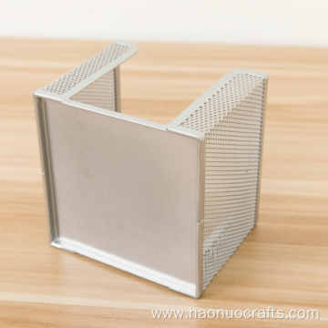 Open notepad box metal grid simple stationery